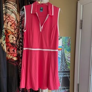 Pink Sleeveless Polo Pro Tour Dress L